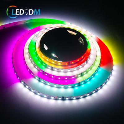 China Indoor& DMX512 UCS512 IC 60LEDs/m RGB Outdoor Decoration DMX512 UCS512 Strip Light Outdoor Digital Magic Led String Lights DC 24V SMD 5050 Accessible for sale