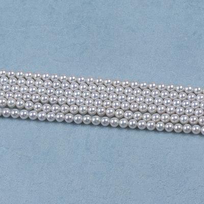 China Top Quality Freshwater Pearl 6-6.5mm AAA White Round Loose Freshwater Pearl Strand for sale