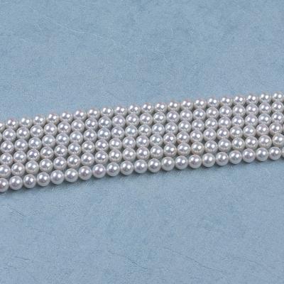 China Good Quality White Round Loose Freshwater Pearl 6-6.5mm AAAA Freshwater Pearl Strand for sale