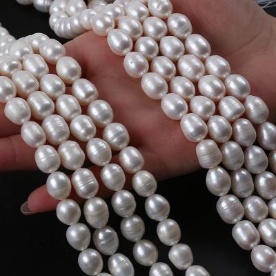 China Wholesale Cheap Pearl Price 10-11mm Freshwater Pearls Cultured Freshwater Rice Pearls Strand for sale