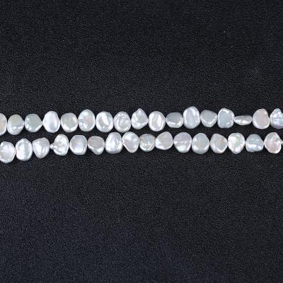 China Natural Freshwater Pearl 8mm White Keshi Pearl Freshwater Pearl Strand for sale