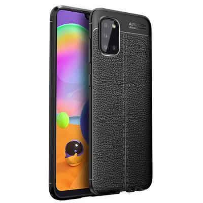 China Hybrid Shockproof TPU Case For Samsung Galaxy A31 A51 A21S Phone Case Lychee Pattern TPU Leather Soft Bumper Hard PC Protective Case for sale