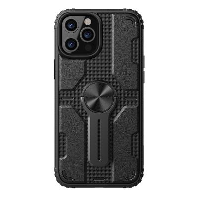 China Hybrid Metal TPU PC 3 in 1 Shock Resistant Armor Case Phone Case Nillkin Mix Edge Case TPU Soft Hard Layer Dual Back Cover Shock Resistant Armor Case for iPhone 12/12 pro for sale