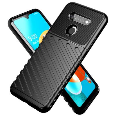 China Soft Thunder Shield Mobile Phone Rugged TPU Shield For LG K51 Q51 Mobile Phone Back Soft TPU Cover Shockproof Cell Phone Case For LG K51 Q51 for sale