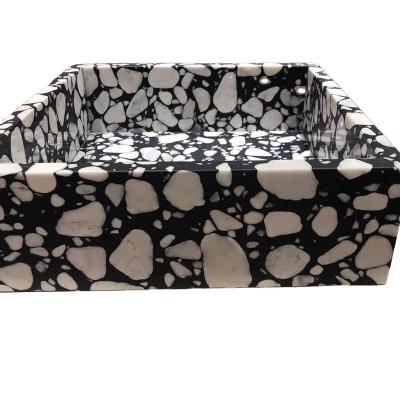 China Sink/ basin 2022 hot sale High Quality Round Marble Terrazzo Wash Basins Sinks for sale