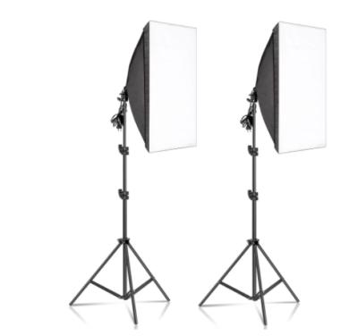 China Photo Studio Lighting Kit 2pcs 132W Bulb +2pcs 2m Tripod 50*70 for sale