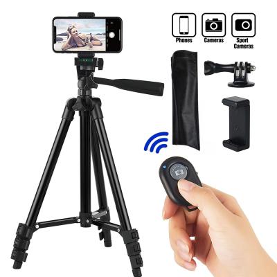 China Video Camera Portable Travel Aluminum Camera Tripod For Smartphone Tripod Mobile Phone Tripod for sale