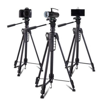 China Aluminum Extendable Phone Camera Tripod Stand for Live Video with Phone Holder Bracket for sale