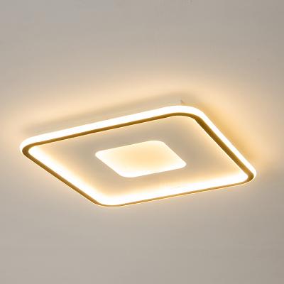 China Nordic Modern Ultrathin Simple Simple Acrylic Square Circular Aisle Room Bedroom Kitchen Attic Office Desk Iron LED Ceiling Circular Lamp for sale