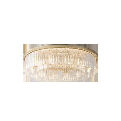 China Luxury High End Home Switch Control Strip Crystal Ceiling Light Lighting Fixtures Luxury for sale