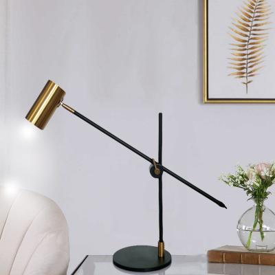 China Post-modern Creative Decoration Rocker Arm Table Lamp LED Desk Light Bedside Study Night Lights for sale