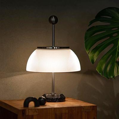 China Post-modern Glass Decoration Table Lamp LED Lampshade Desk Light Bedside Study Night Lights for sale