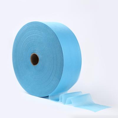 中国 Waterproof 40gsm spunlace spunbond ss sss fabric color non woven medical products blue anti-bacterial nonwoven material 販売のため