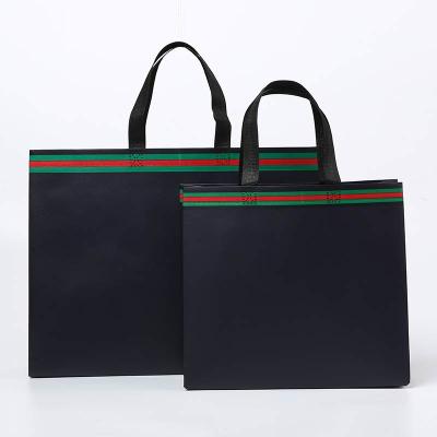 China Custom logo wholesale biodegradable shopping bags printed eco friendly reusable black tote bag non woven from china factory Te koop