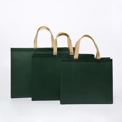 China Customized non-woven bag green folding logo shopping bags zu verkaufen