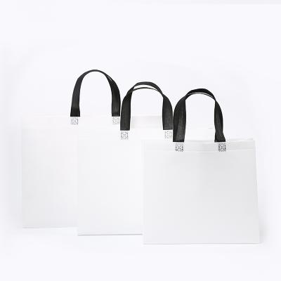 China 2021 white reusable shopping bags nonwoven tote bag for sale