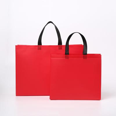 China Eco friendly recyclable red shopping bags non woven bag tote Te koop