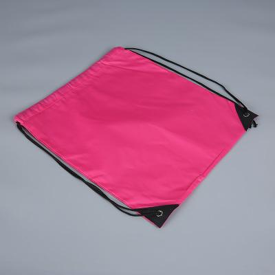 China Wholesale green polyester drawstring shopping bag for sale