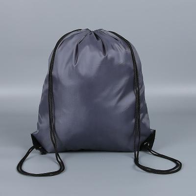 China High quality pure color shopping sublimation bag polyester fabric drawstring bag for sale