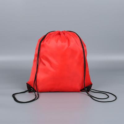 China 2021 simplicity colorful recycled polyester bag blank drawstring bag polyester à venda