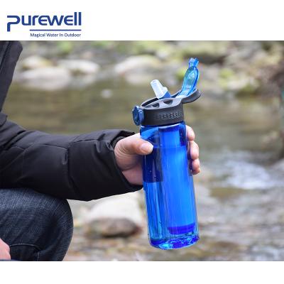 China Outdoor Water Filter Bottle Water Bottle With Filter 230*105mm (Max) for sale