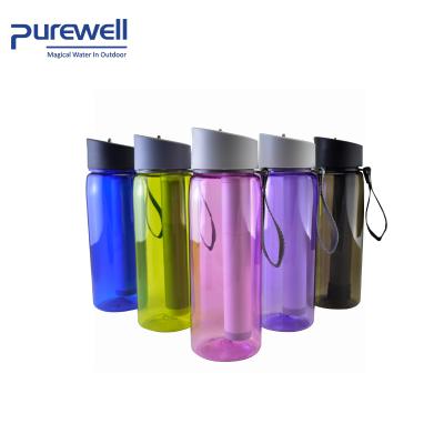 China Best Sustainable Water Filter Portable Bottle Filter 0.01 Micron Personal Filtered Water Bottle 650ml for sale