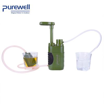 China Food Grade ABS Personal Portable Outdoor Water Pump Filter Purifier for sale