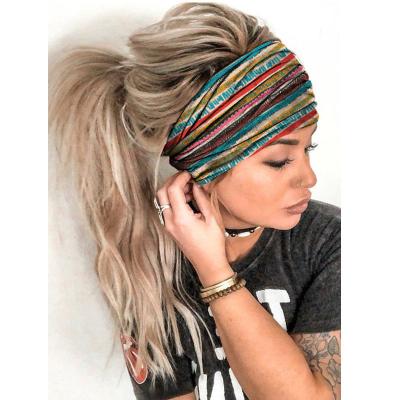 China Sports Fitness Headband Hair Scarf Running Outdoor Wide Comfortable Soft Elastic Casual Headband Clothing Accessories for sale