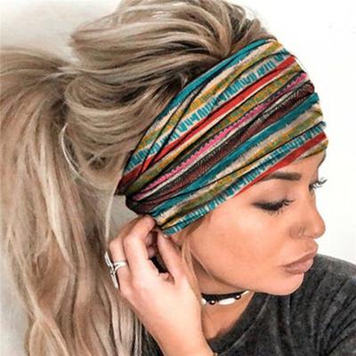 China Sports Fitness Headband Hair Scarf Running Outdoor Wide Comfortable Soft Elastic Casual Headband Clothing Accessories for sale