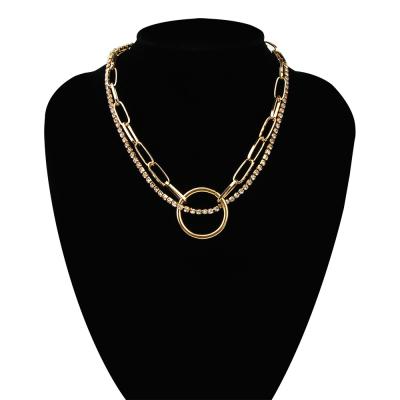 China New Punk Women U Link Chain Necklace Ladies Party Chunky Heavy Metal Choker Necklace Punk Chain Statement Necklaces Gifts for sale