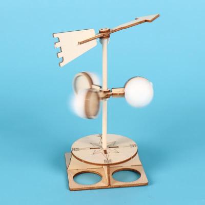 China Vane Model Kit Wooden Kids Students DIY Wind Science Steering Gear Experiment Technology School Educational Toys WJ8282 for sale