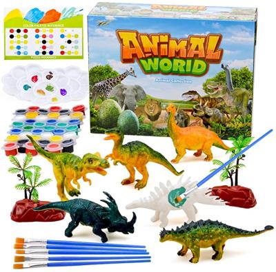 China Kids Crafts and Arts Set Painting Dinosaur Toy Kit for Painting Your Own Dinosaur Toy Art Crafts Supplies Party Favors DIY SY97021 for sale