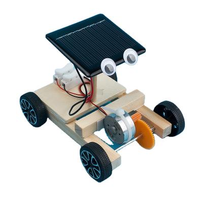 China Toy Car Model Physics Experiment Wooden Solar Sets For Kids DIY Assembly Kit STEM Science Educational Toys for sale