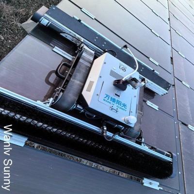 China Robotic Solar Panel Cleaner System Ai-Powered Cleaning Robot with Rolling Brush Heads for sale