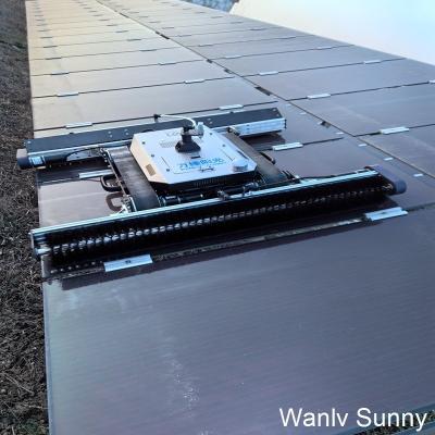 China Physical Cleaning Solar Panel Maintenance Robot with PLC Control and Optional Wet Washing for sale