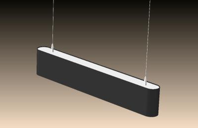 China Aluminium Black Linear Pendant Light 5800lm IP20 Linear Pendant Lighting for sale