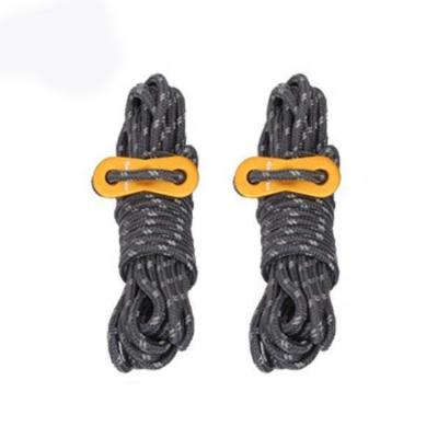 China Nylon 4mm, 5mm Guy Line Cord Reflective Tent Guide Rope With Aluminum Adjuster for sale