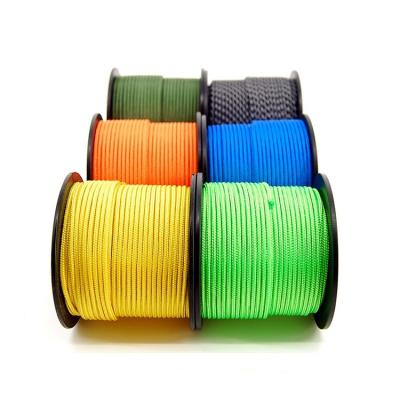 China 1/16 Inch Viable Microcord 100ft Reel Mosquito Tether 2mm Paracord Micro Parachute Cord for sale