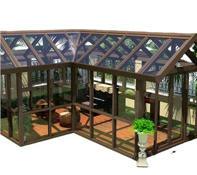 China Prima Free Standing Automatic Modern Aluminum Sunroom Glass Customized Aluminum Solarium for sale