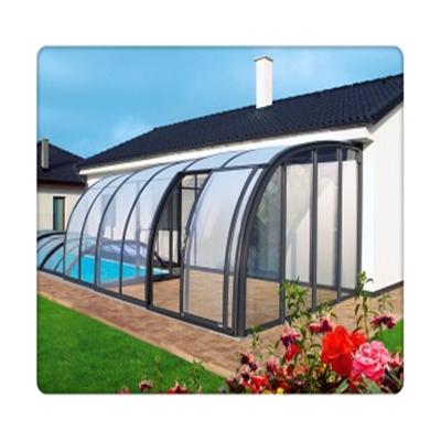 China Modern Retractable Glass Bioclimatic Aluminum Shade Canopy Roof Sunroom Electric Sunroom for sale