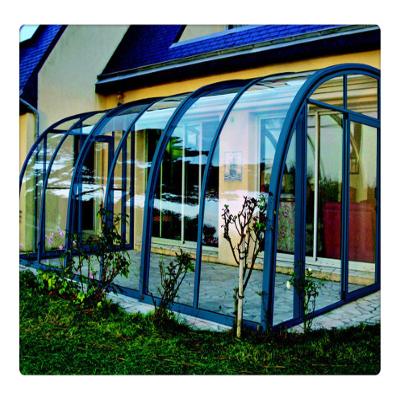 China Modern Sunrooms Free Standing Sunrooms Glass Exterior Prefab Glass House Electric Sunroom for sale