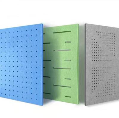 China Various Contemporary 3D Polyester Perforated Polyester Fiber Acoustic Panel Soundproof Panel for sale