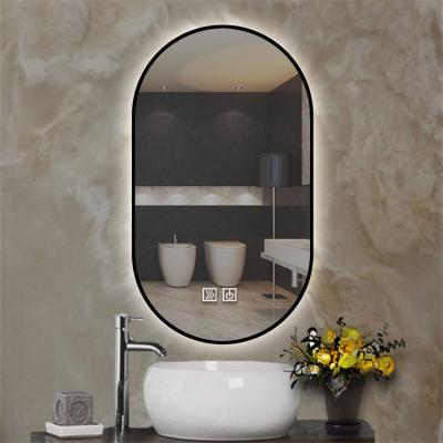 China Minimalist Space Light Minimalist Vanity Mirror Bathroom LED Speaker Silver White Copper Copper Radio Customized for sale