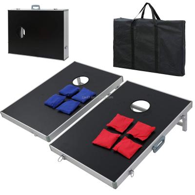 China Aluminum cornhole games for outdoor games sports and bean bag throwing game table for sale