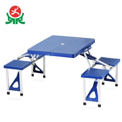 China Garden set factory competitive price square 4 seater plastic folding table and chair in Dubai for sale