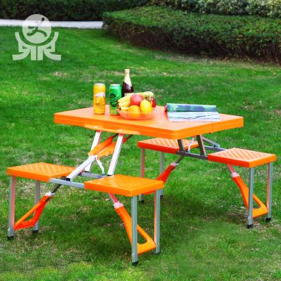 China Best Selling Cheap Outdoor Square Plastic Garden Umbrella Foldable Tables And Chairs for sale