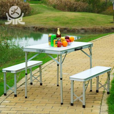 China China Wholesale Custom Outdoor Garden Table Portable Bench 3 Foot Steel Pipe Legs Aluminum Folding Table and Chair for sale