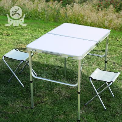 China Outdoor Modern Garden Furniture Outdoor Table Height Adjustable Legs Picnic Travel Camping Aluminum Foldable Table And Chairs for sale