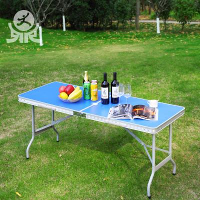 China Factory Table Garden Beer Pong Portable Folding Table Wholesale Price Outdoor Folding Aluminum Long Narrow Tables for sale