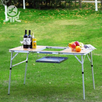 China Outdoor Portable Folding Camping Table Simple Design BBQ Picnic Suitcase Grill Table Outdoor Korean BBQ Tables for sale